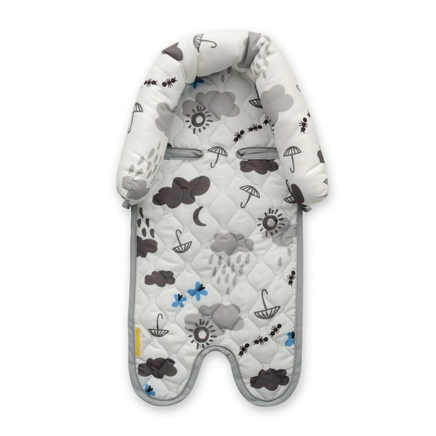 Goldbug Baby Car Seat Duo Head Support, Universal Insert for Newborns and Infants, Unisex Clouds, GoldBug Duo Headsupport Cloud - new