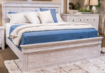 Fenderport Whitewash King Panel Footboard