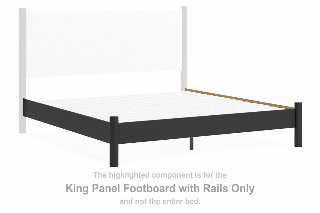 Cadmori Black King Panel Footboard w/Rails