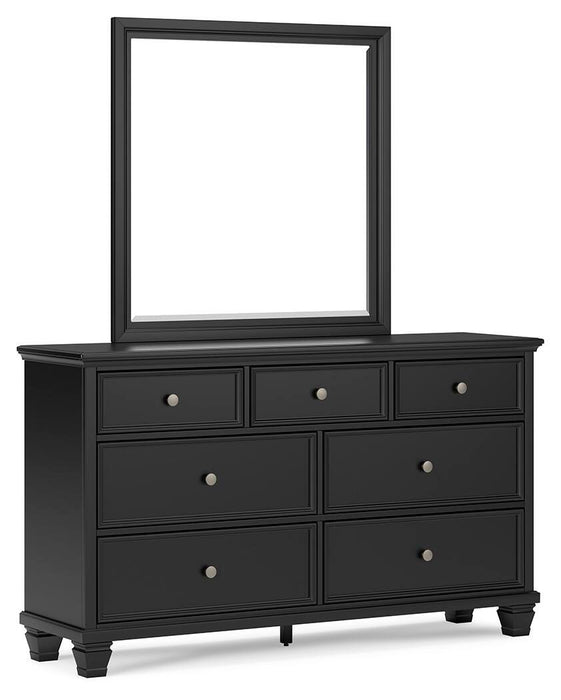 Lanolee Black Lanolee Dresser and Mirror