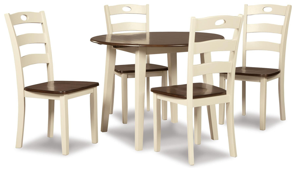 Woodanville Cream/Brown Woodanville Dining Table and 4 Chairs