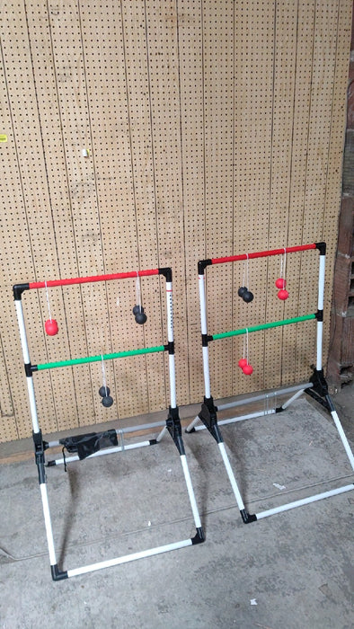 MD Sports Foldable Ladder Toss Game, Red, Green and Black - open_box