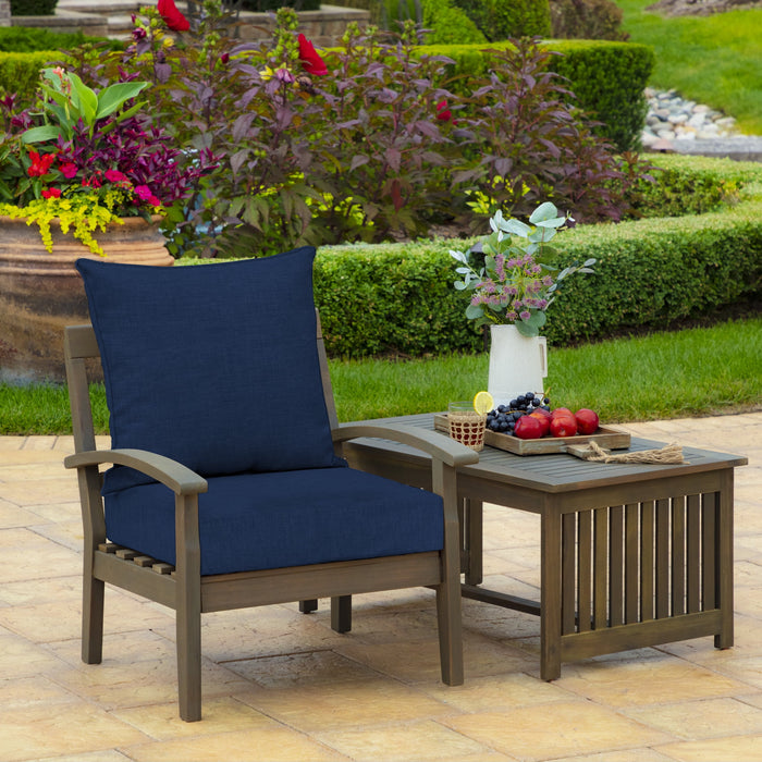 ARDEN Outdoor Deep Seat Cushion Set, 22 x 24, Water Repellent, Fade Resistant 22 x 24, Sapphire Blue Leala - open_box