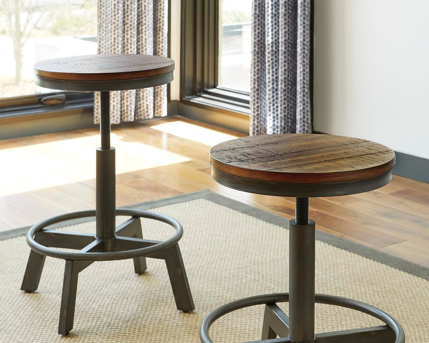 Torjin Brown/Gray Swivel Stool (Priced Per Item, Must Order 2, 4, 6, or 8)