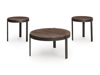 Horizon Hills Brown/Black Occasional Table Set (3/CN)