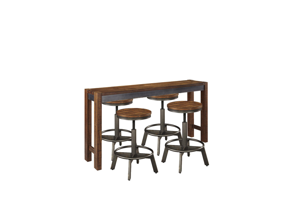 Torjin Brown/Gray Torjin Counter Height Dining Table and 4 Barstools