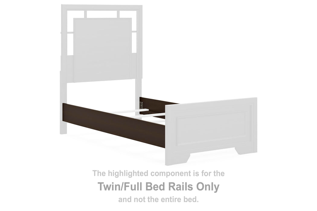 Covetown Dark Brown Twin/Full Bed Rails