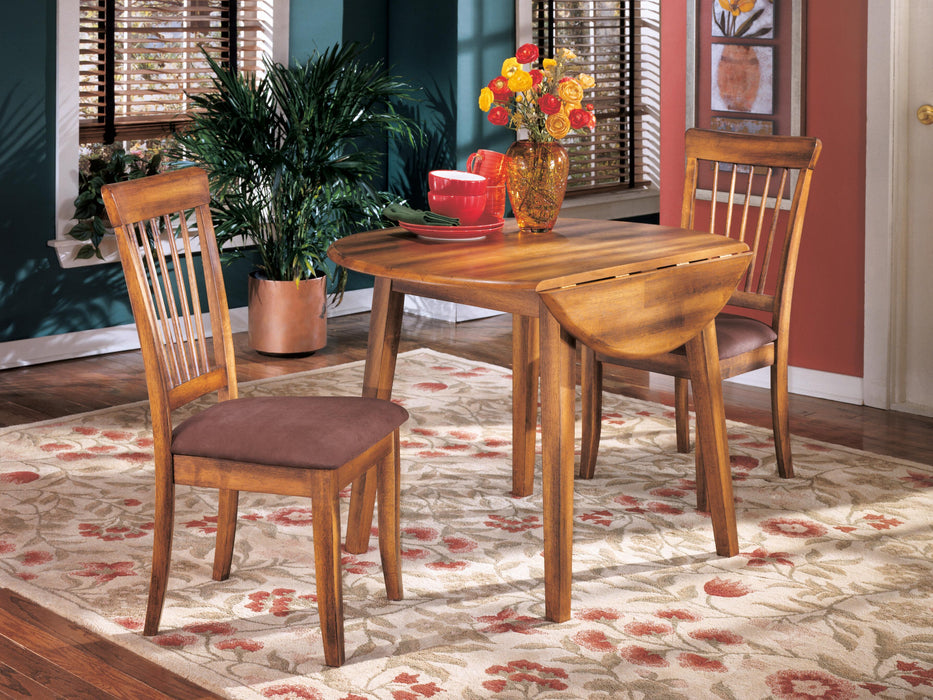 Berringer Rustic Brown Berringer Dining Table and 2 Chairs - Brand New