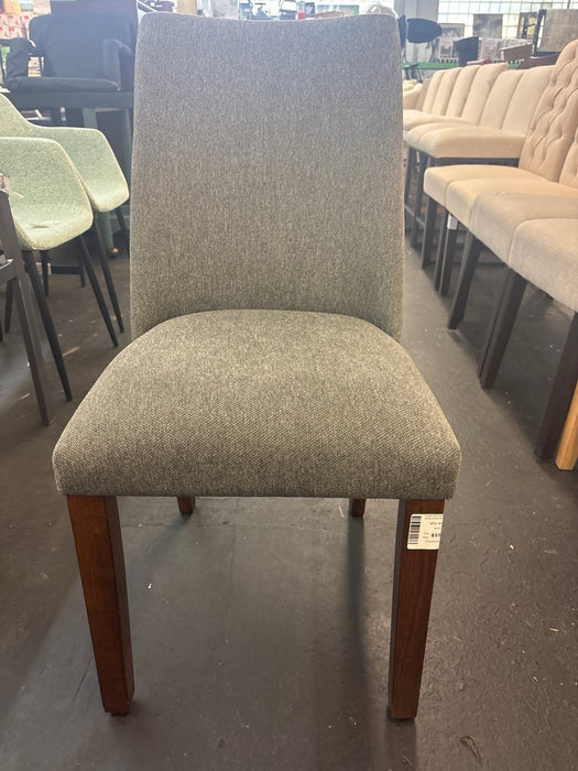 Signature Design by Ashley Lyncott Contemporary Dining Room Upholstered Side Chair with Foam Cushion, Set of 2, Dark Gray & Brown - new