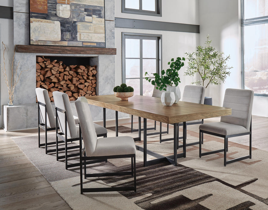 Tomtyn Light Brown Tomtyn Dining Table and 6 Chairs