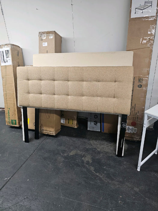 MODWAY Lily Beige Queen Upholstered Fabric Headboard - new