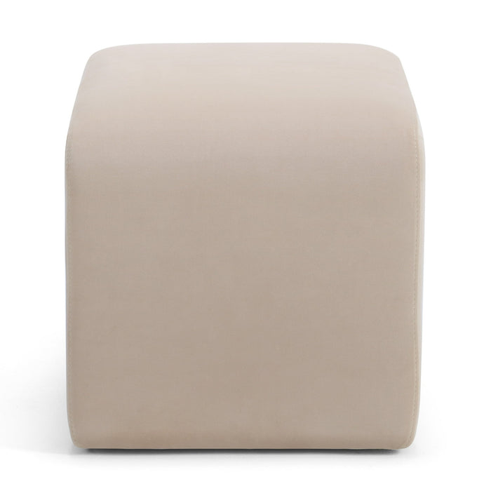 Better Homes & Gardens Juliet Velvet Waterfall Ottoman, Beige - new