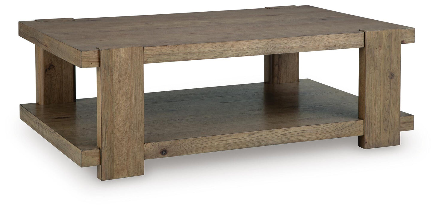 Flangren Light Brown Rectangular Cocktail Table