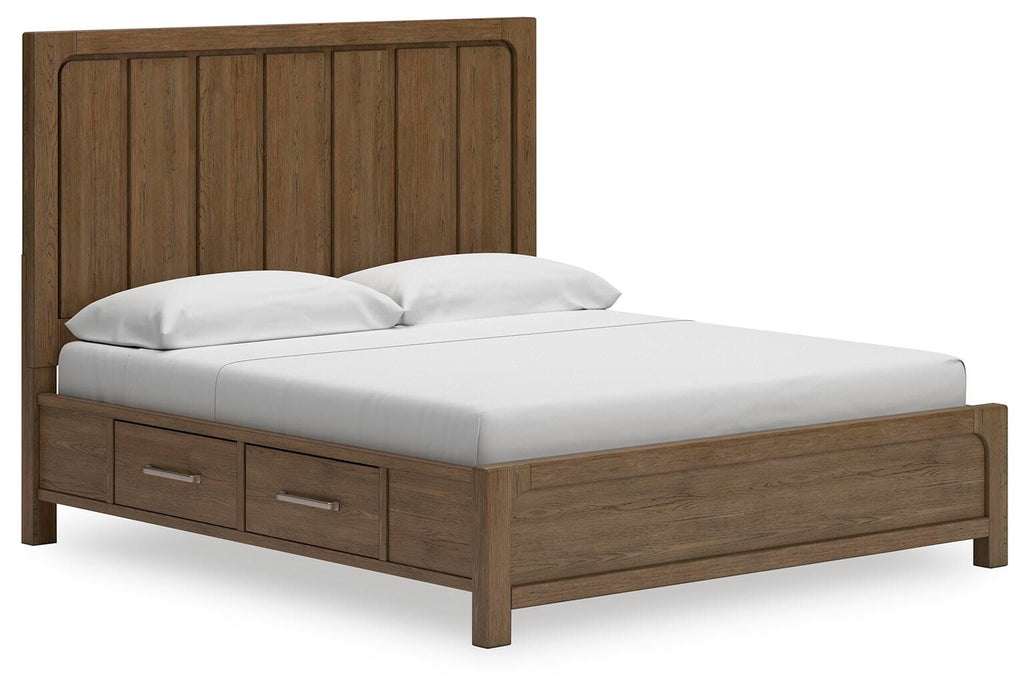 Cabalynn Light Brown Panel Storage Bedroom Collection