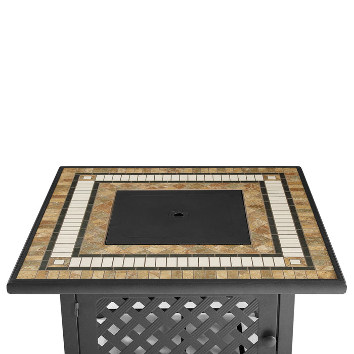 Crosley Furniture Tucson Outdoor Propane Fire Pit Table for Outside Patio Backyard Deck, 50,000 BTU - new