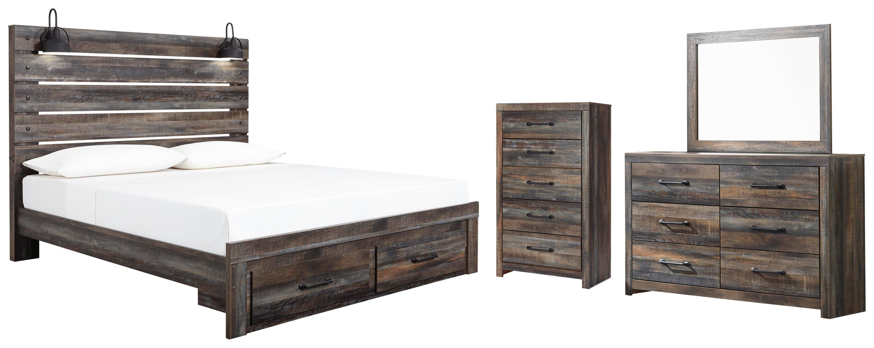 Drystan Multi Panel Storage Bedroom Collection