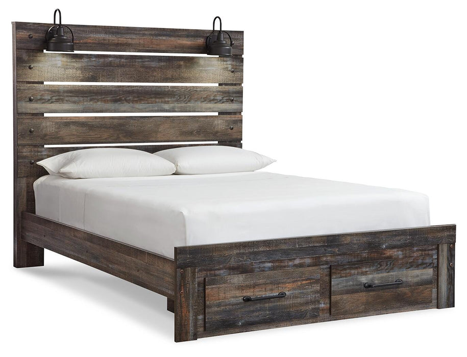 Drystan Multi Drystan Queen Panel Bed with 2 Storage Drawers