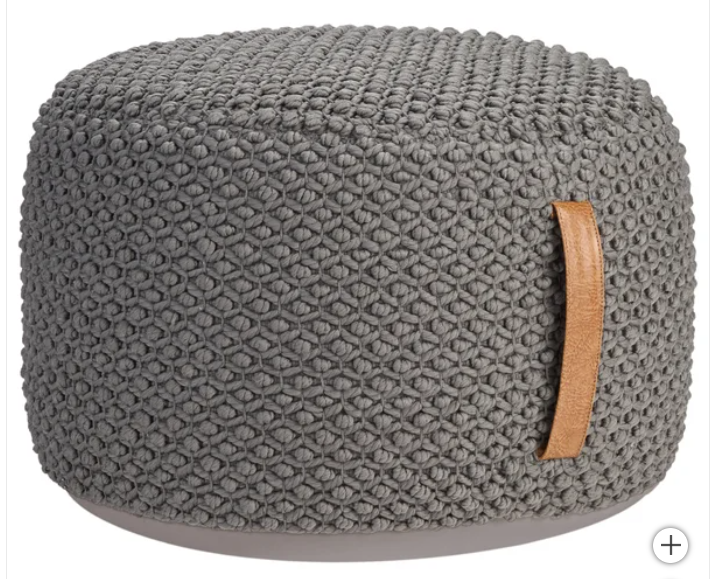Nourison Cotton Woven Looped Pouf - display_model