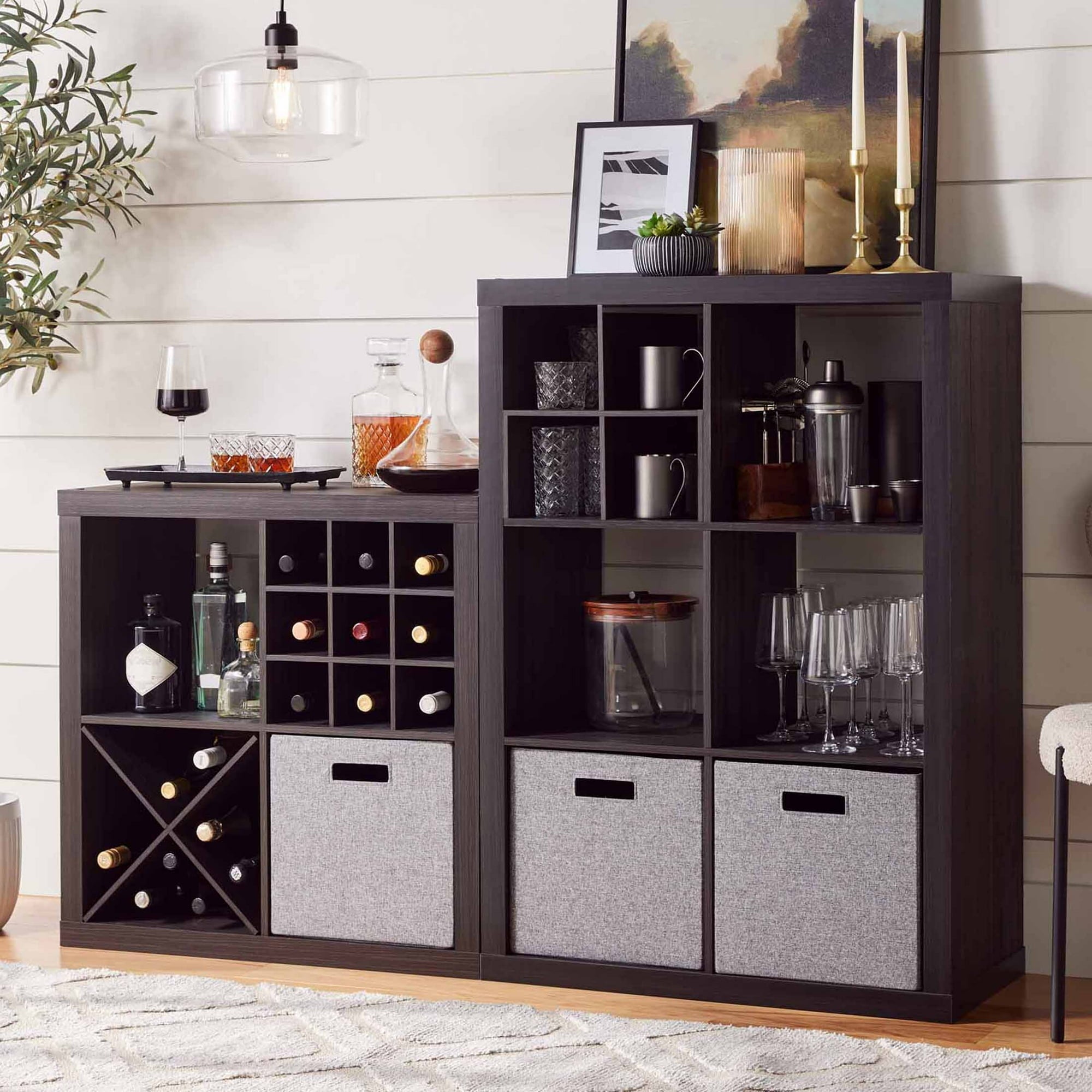 Better Homes & Gardens 4-Cube Storage Organizer, Gray - open_box