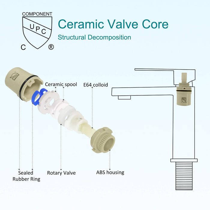 TNOMS Single Handle Bathroom Sink Faucet Square Basin Faucet Modern Lavatory Vessel Faucet for 1 Hole,Deck Mounted,Chrome Stainless Steel - open_box