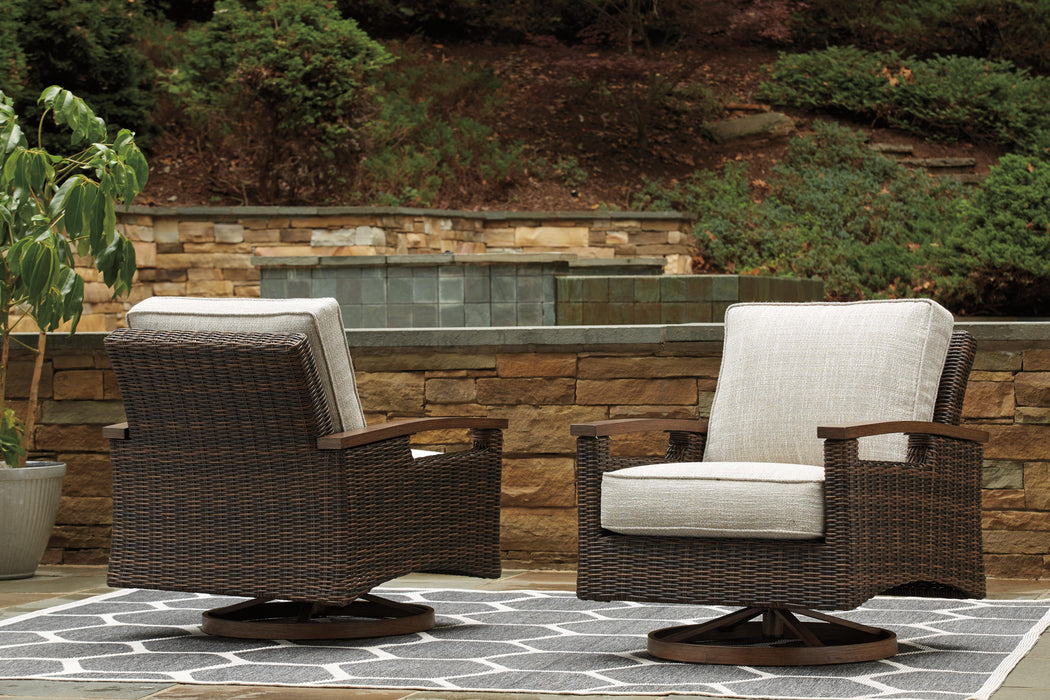 Paradise Trail Medium Brown Swivel Lounge Chair (Priced Per Item, Must Order 2, 4, 6, or 8)