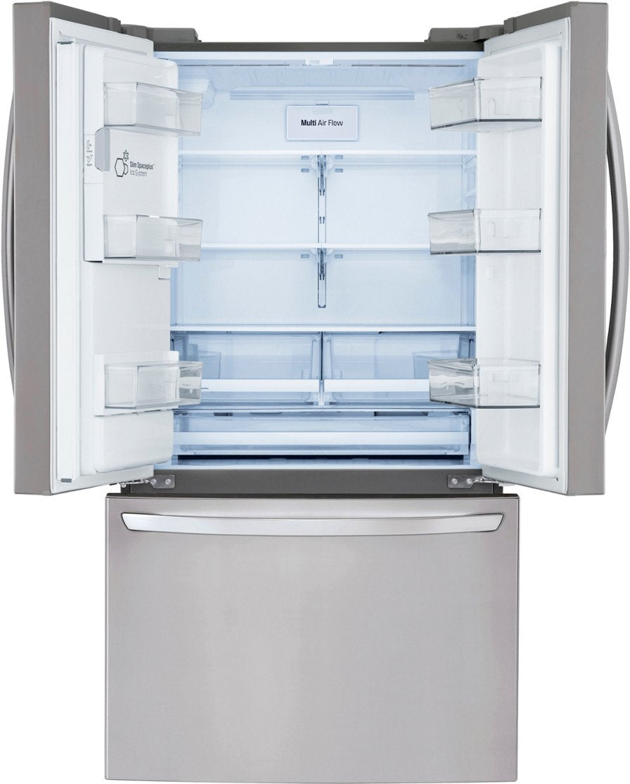 LG - 27.7 Cu. Ft. French Door Smart Refrigerator with External Ice and Water - Stainless Steel - new