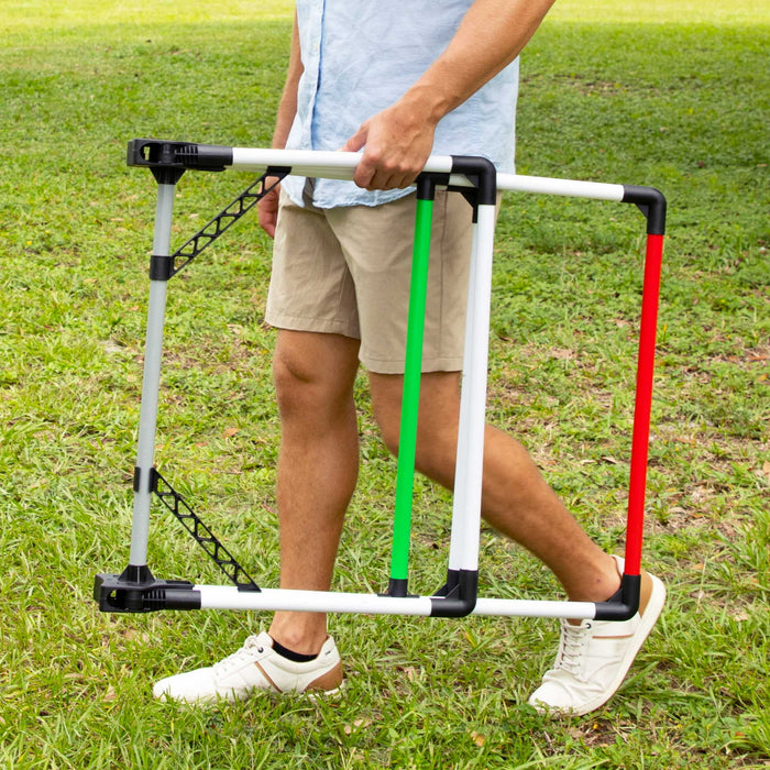 MD Sports Foldable Ladder Toss Game, Red, Green and Black - open_box