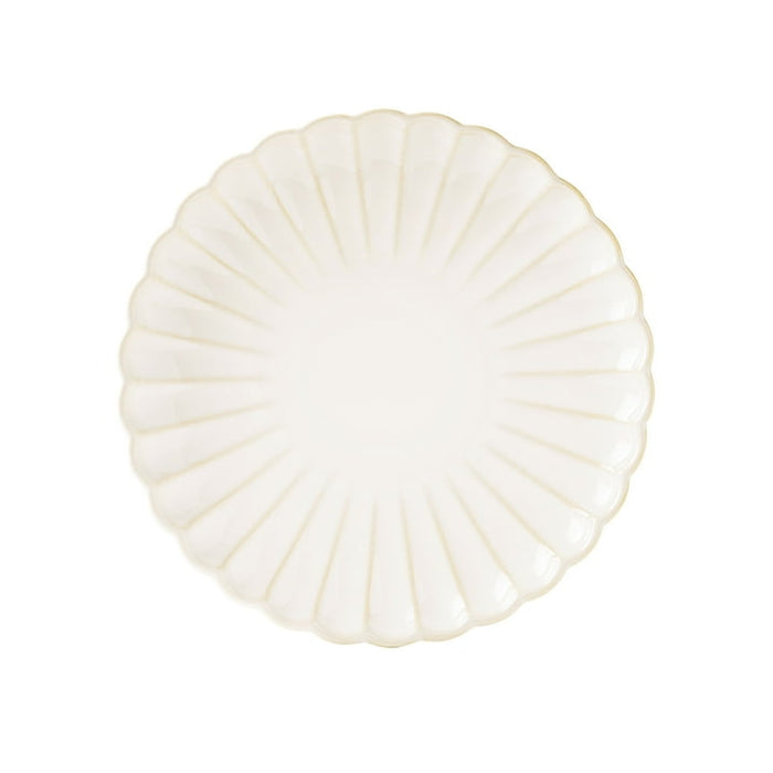 The Pioneer Woman Colette 12-Piece Stoneware Dinnerware Set, Cream - new
