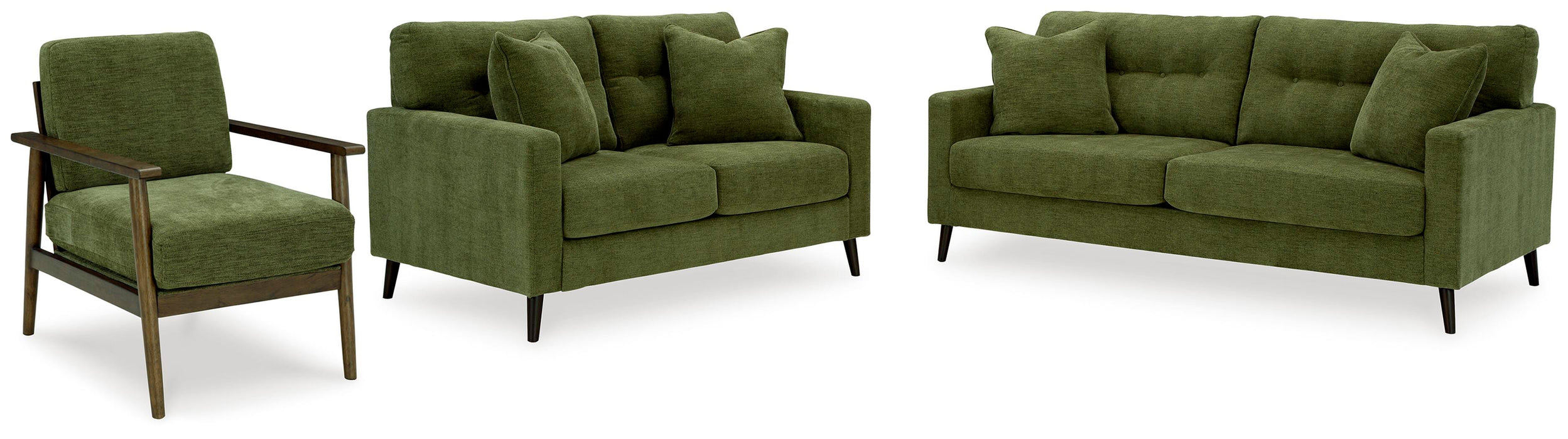 Bixler Olive Bixler Sofa, Loveseat and Chair