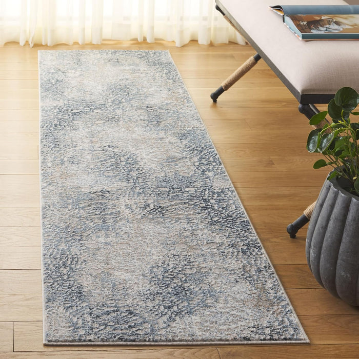 Safavieh Parker Collection Runner Rug - 2' x 8', Blue & Taupe, Non-Shedding & Easy Care, Ideal for High Traffic Areas in Living Room, Bedroom, Dining (PRK116M-28) - use_like_new