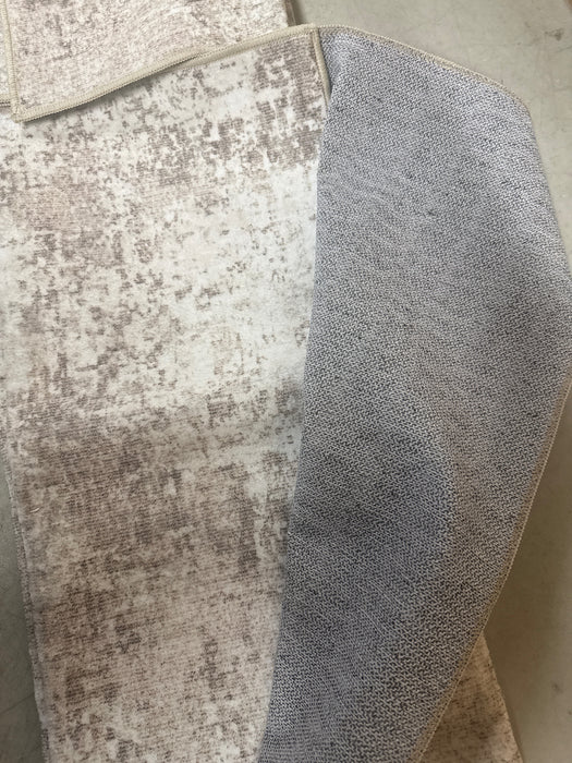 BERTHMEER 3'x10' Washable Abstract Runner Rugs for Hallway Kitchen Entryway Non-slip, Beige - new