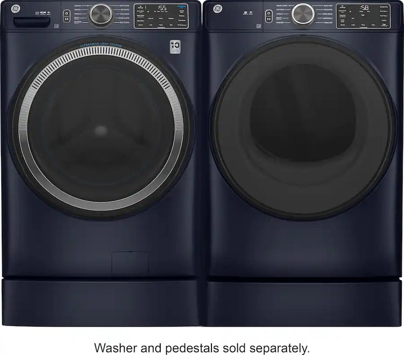 GE - 7.8 Cu. Ft. Stackable Smart Electric Dryer with Sanitize Cycle - Sapphire Blue - new