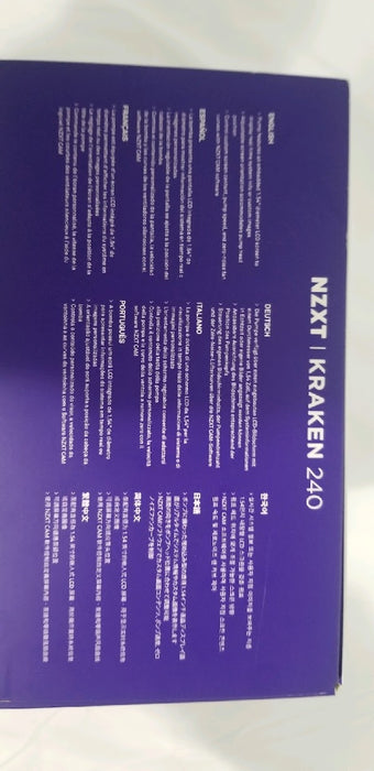 NZXT Kraken 240mm - RL-KN240-B1 – AIO CPU Liquid Cooler - LCD Display - 2 x F120P Static Pressure Fan Radiator Fans LGA 1700 / AM5 Compatible - open_box