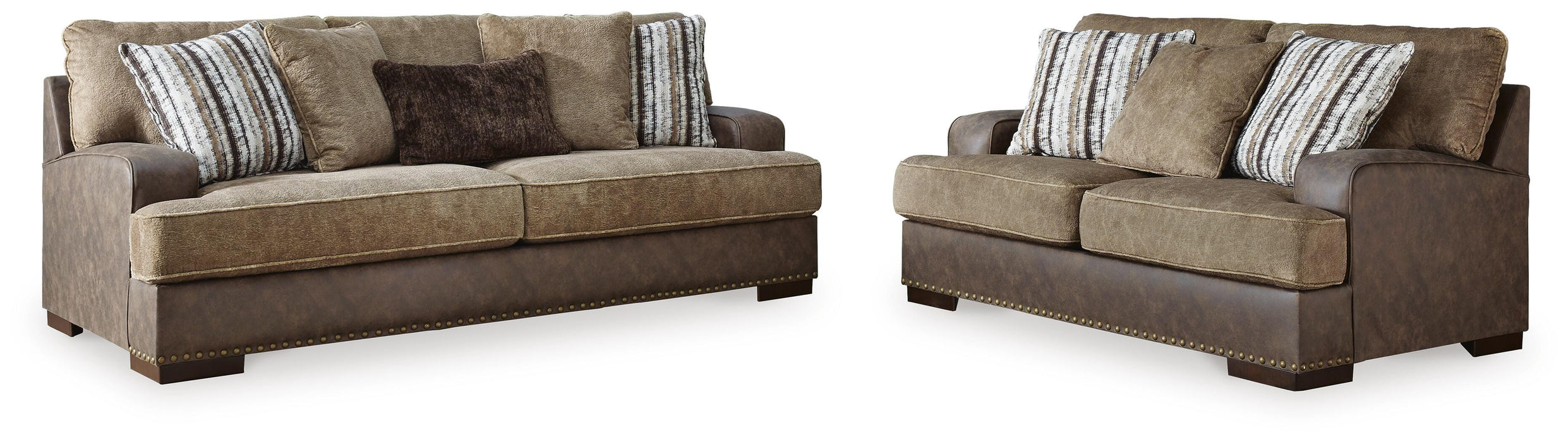 Alesbury Chocolate Alesbury Sofa and Loveseat