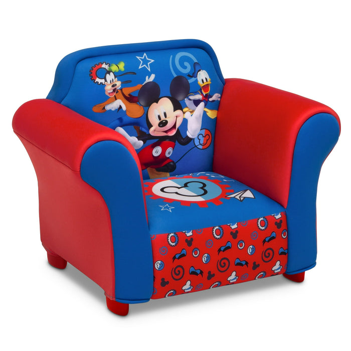 Disney Mickey Mouse Kids Upholstered Chair with Sculpted Plastic Frame by Delta Children - open_box