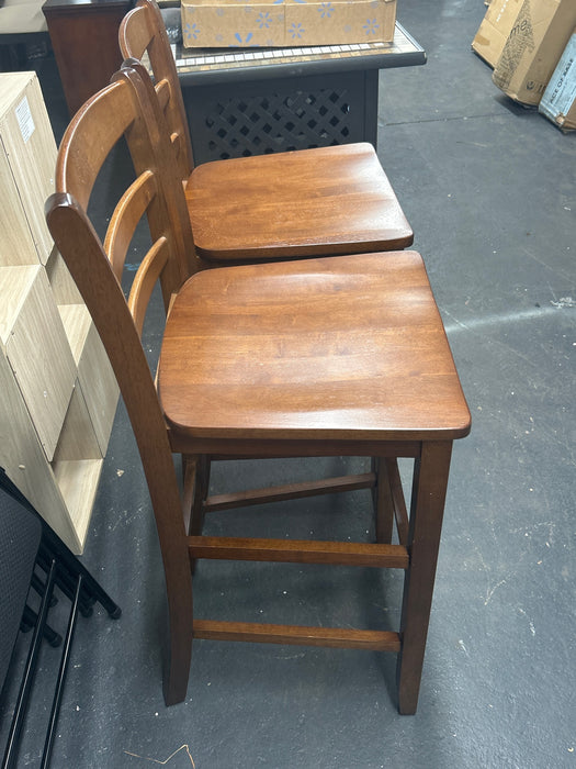 International Concepts Cinnamon/Espresso 24-in H Counter height Wood Bar Stool - new