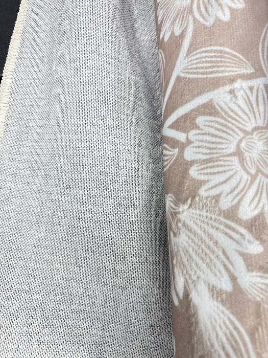 My Texas House Taupe Flower Damask Machine Washable Indoor Area Rug, 7'6" x 9'5" - new