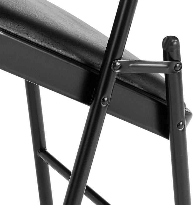 Global Industrial Steel Frame Folding Chair, Padded Vinyl Seat and Back - new