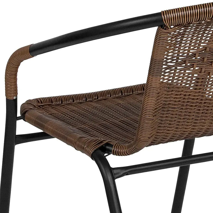Alamont Home - Lila Patio Chair (set of 2) - Medium Brown - open_box