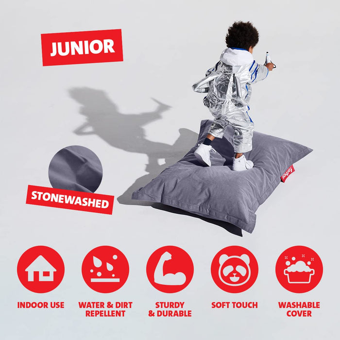 Fatboy Junior Stonewashed Bean Bag Chair, Blue - new