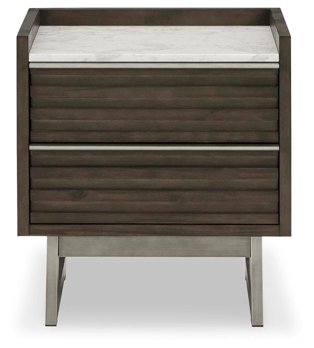 Arkenton Grayish Brown/White Bedroom Furniture Pieces