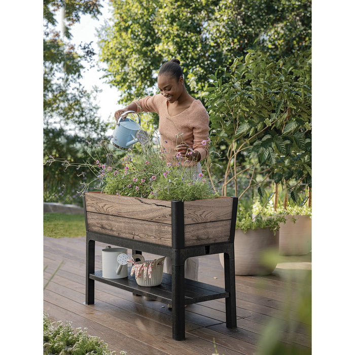 Keter Signature Collection 29 Gal. Resin Elevated Garden Bed - new