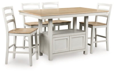 Westlinport Antique White/Natural Dining Collection