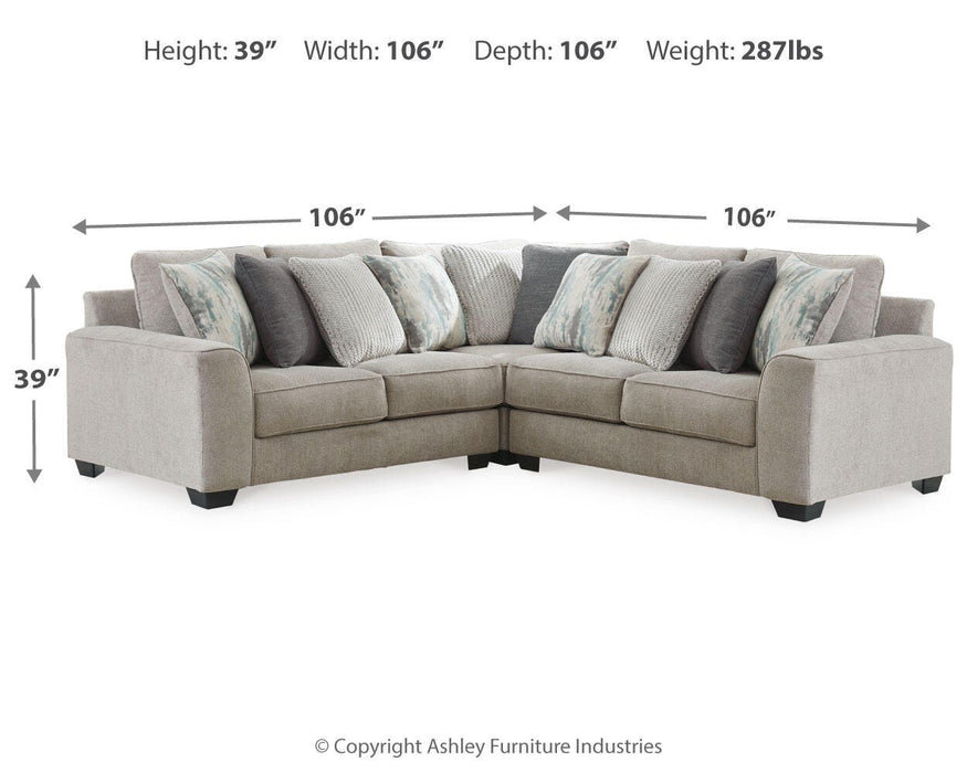 Ardsley Pewter Ardsley 3-Piece Sectional