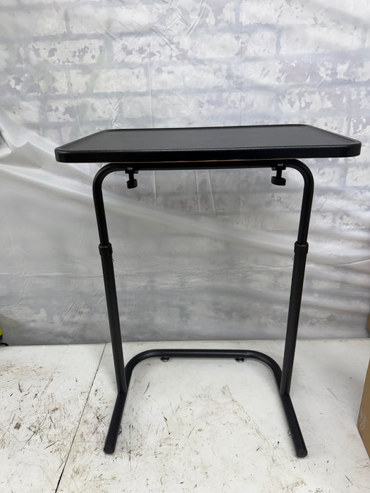 HURRISE Sofa Side End Table Folding TV Dinner Tray Adjustable Height Magnetic Tabletop Bedroom Living Room 18.9x13.78in - new