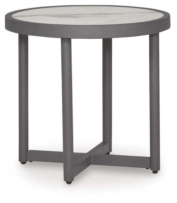 North Island Gray Round End Table