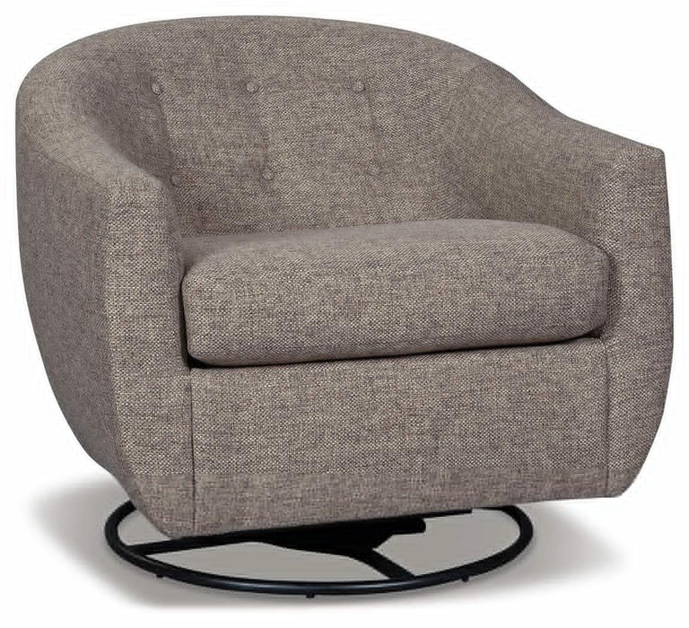 Upshur Taupe Swivel Glider Accent Chair