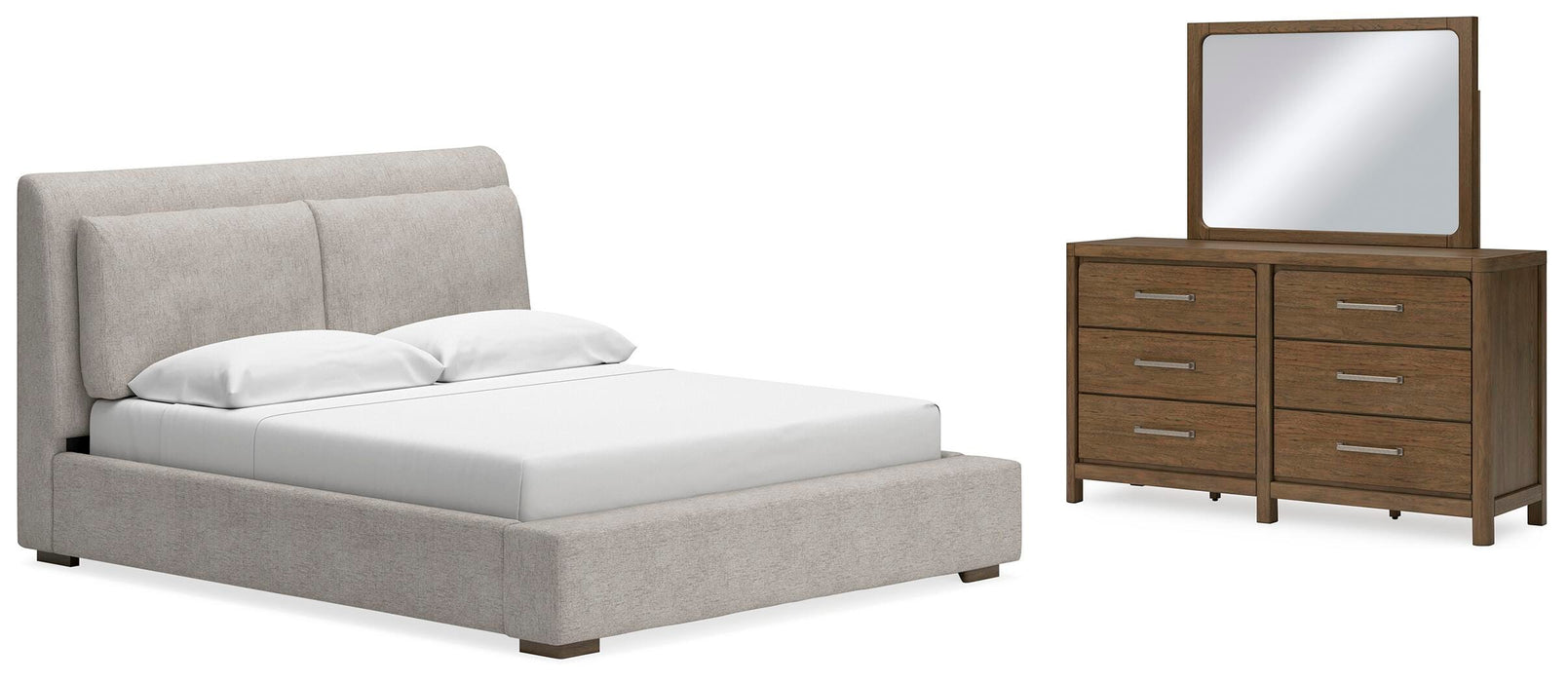 Cabalynn Light Brown Upholstered Bedroom Collection
