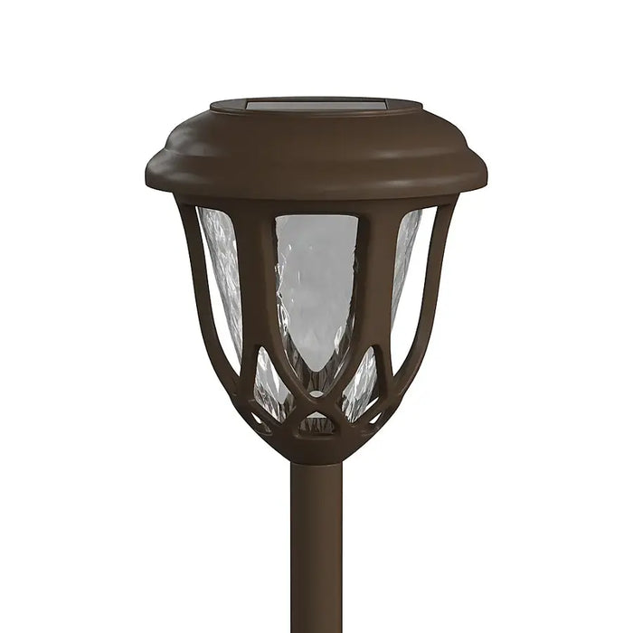Alamont Home - Hess All-Weather Tulip Design Solar Powered LED Garden & Pathway Lights - Brown - open_box