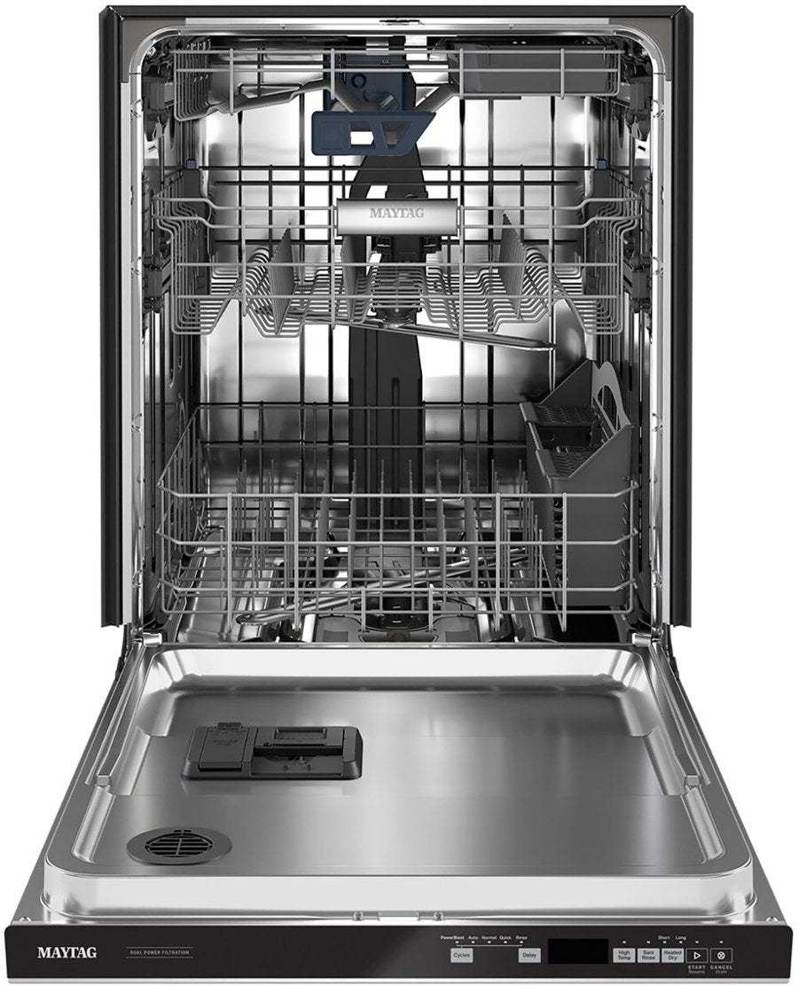 Maytag - Top Control Built-In Dishwasher with Stainless Steel Tub, Dual Power Filtration, 3rd Rack, 47dBA - Stainless Steel - display_model